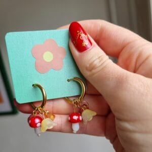 paddestoel oorbellen